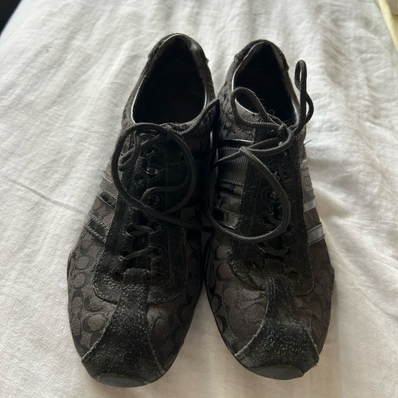 Coach Shoes - Coach Kelson Signature Suede Lace Up Sneakers